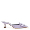 Maysale 50 purple suede mules