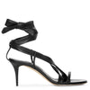 Tor 70 black nappa sandals