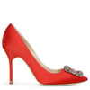 Hangisi 105 red satin pumps