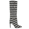 Jane stripe logo high boots