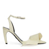 Cream ruffled 90 pumps