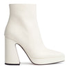 White leather boots