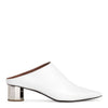 White plexi heel mules