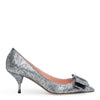Silver brocade 60 pumps