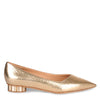 Bari metallic gold embossed ballerina