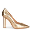 Bari metallic gold embossed pump