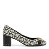 Garda T black jaquard gancini pumps
