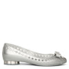 Flower heel jelly ballet flats