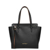 Amy M black leather tote bag
