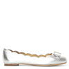 Varina shell metallic leather flats