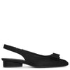 Viva sling black linnen flats