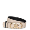 Smooth bone and black reversible belt