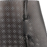 Black and white medium laser-cut bag