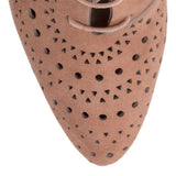 Beige 50 suede cut out boots