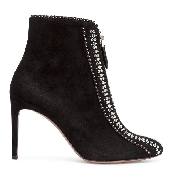 Black suede boots