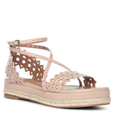 Nude calf leather espadrille sandals