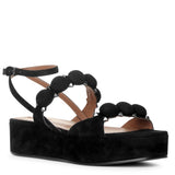 Bombe 45 black suede flatform sandals