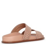 Laser-cut leather slides