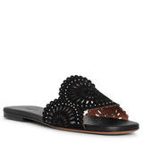 Molukai flat black suede mules