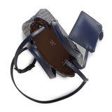 Mina 20 dark blue leather tote bag