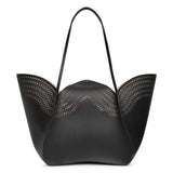Lili 24 black leather tote bag