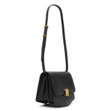 Le Papa black grained leather bag