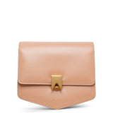 Le Papa beige box calf leather bag