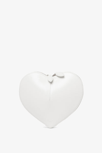 Le Coeur white leather crossbody bag