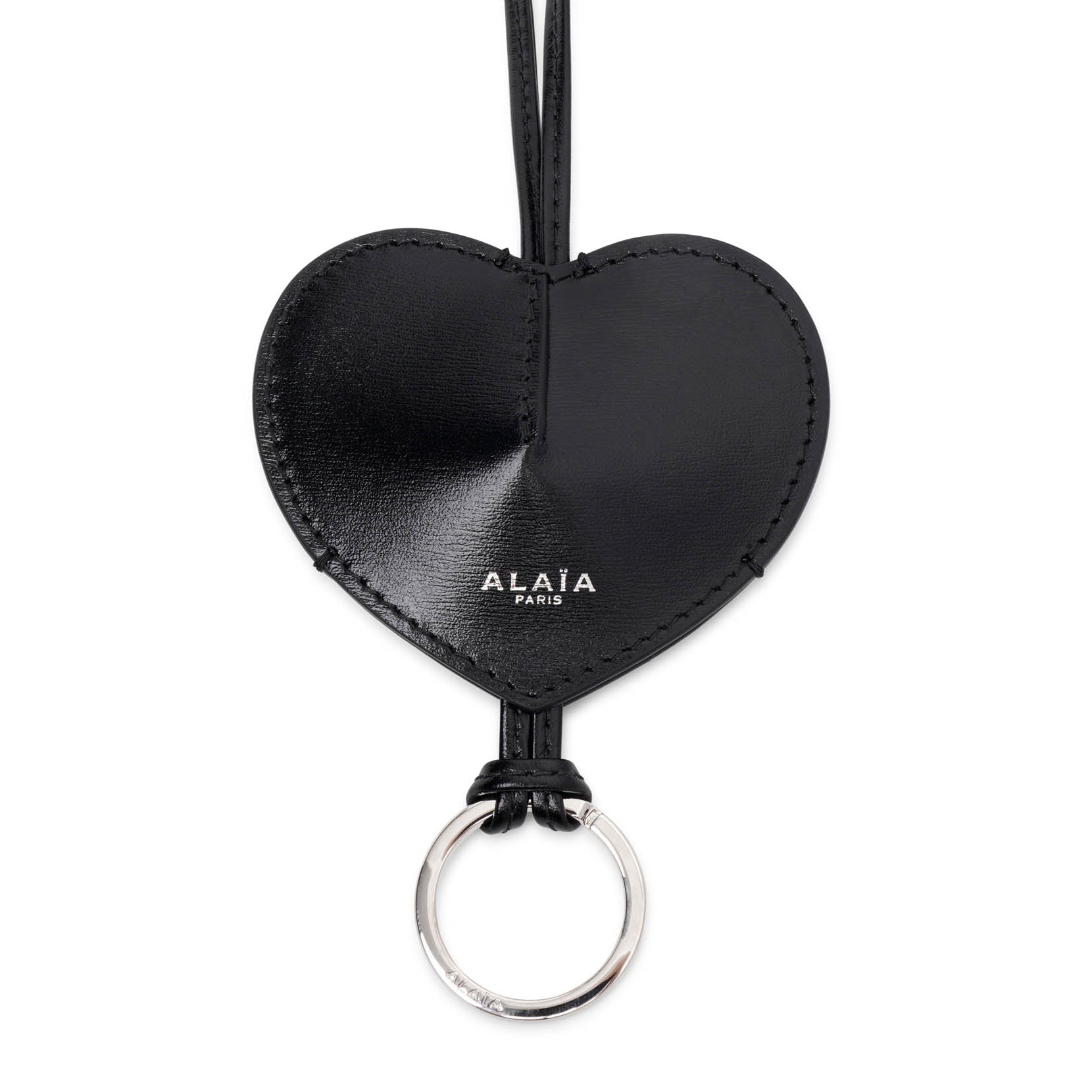 Shop Alaïa Le Coeur Cloche Black Leather