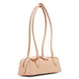 Le Teckel small beige leather bag