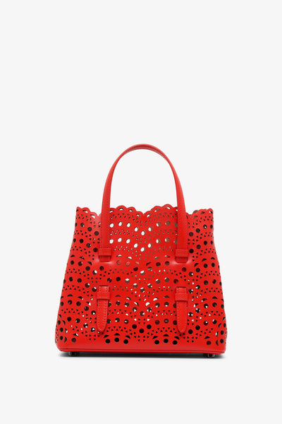 Mina 20 vienne vague red leather tote bag