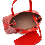 Mina 20 vienne vague red leather tote bag