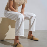 Raffia ballet flats