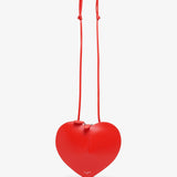 Le Coeur orange leather crossbody bag