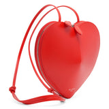 Le Coeur orange leather crossbody bag