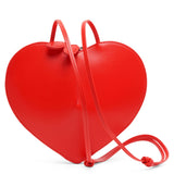 Le Coeur orange leather crossbody bag