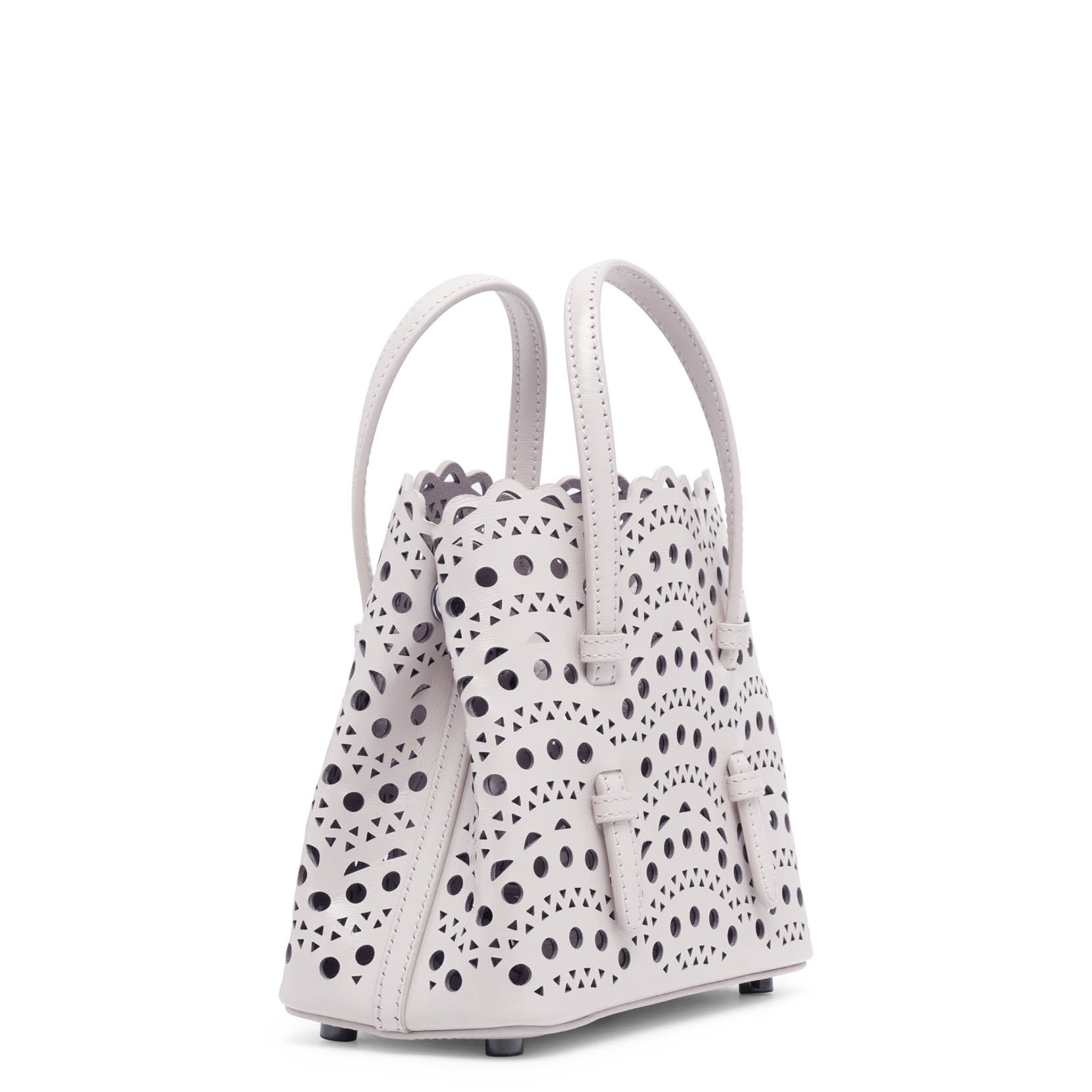 Shop Alaïa Mina 16 Vague Grey Tote Bag