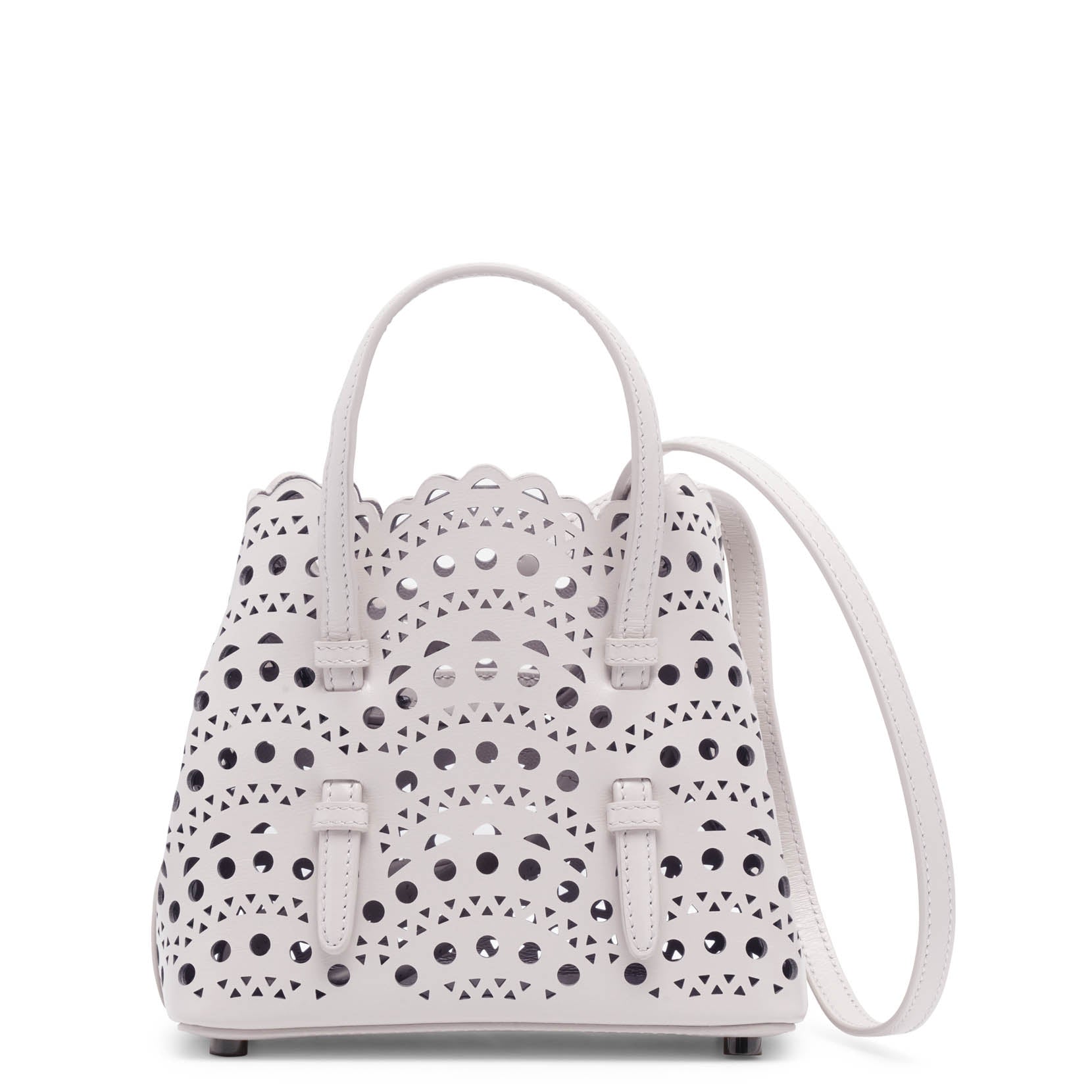 Shop Alaïa Mina 16 Vague Grey Tote Bag