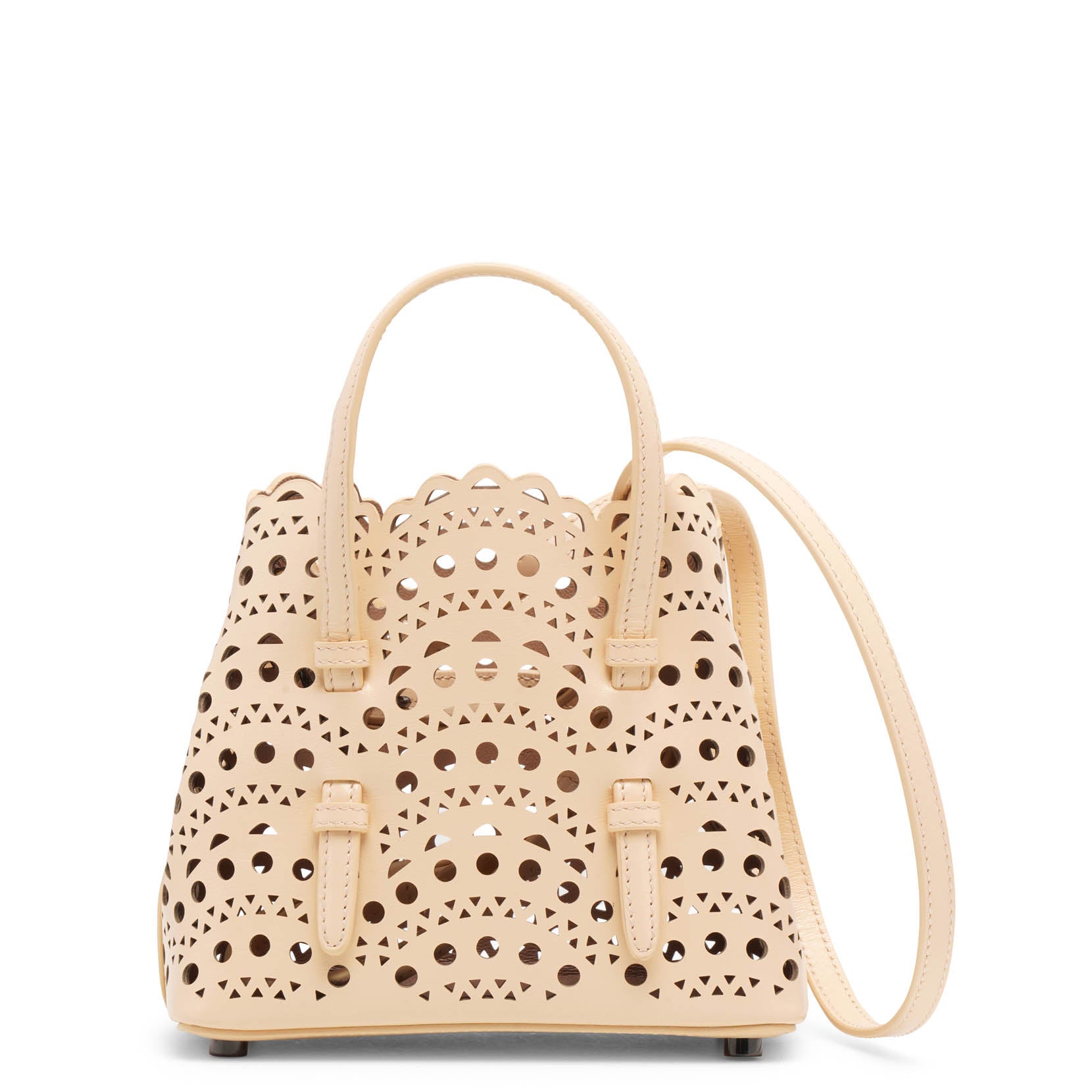 Shop Alaïa Mina 16 Vague Dune Tote Bag