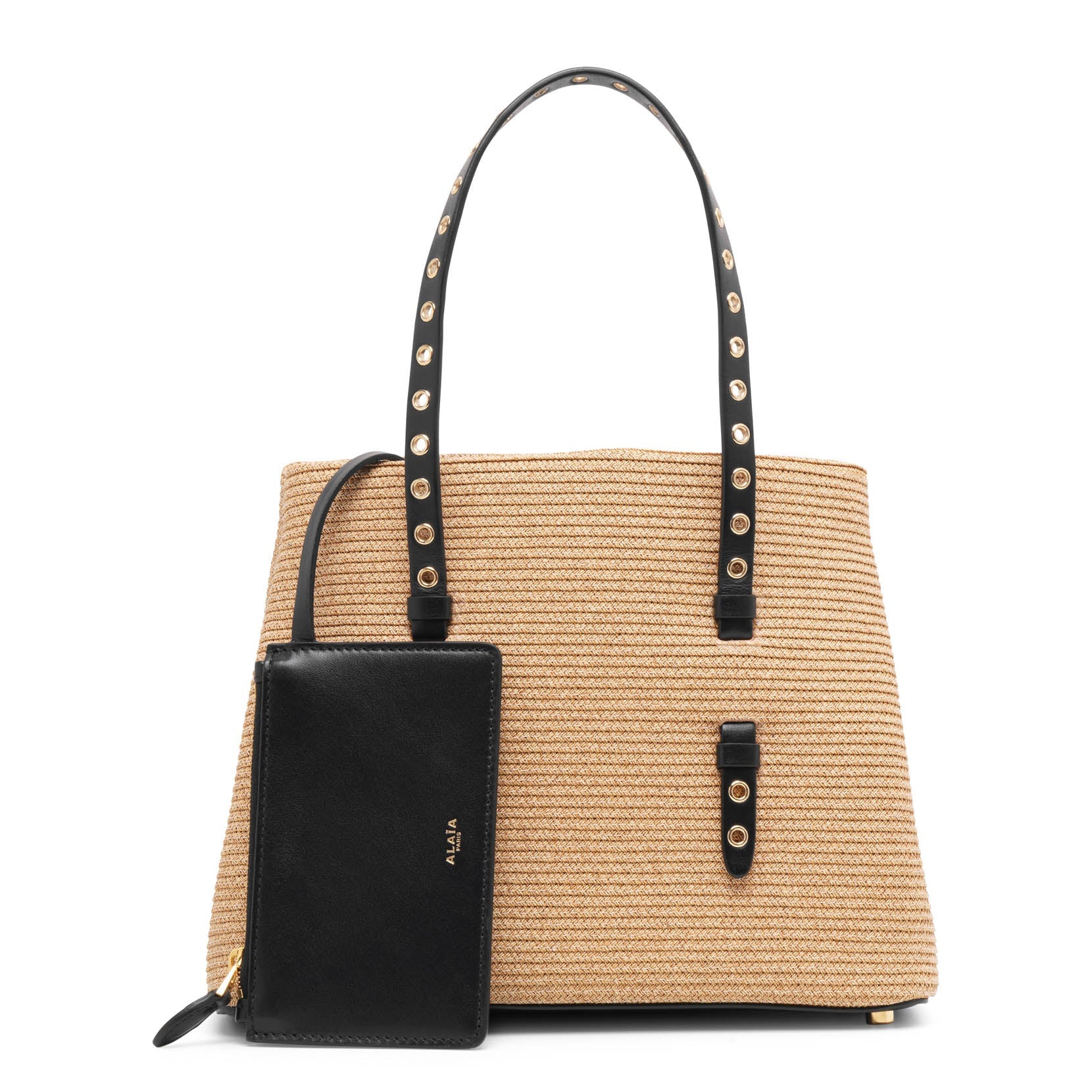 Shop Alaïa Mina 25 Raffia Tote Bag