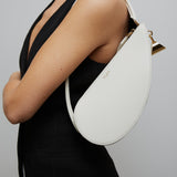 Le Demi-Coeur S white bag