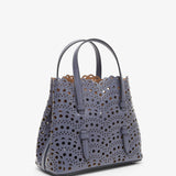 Mina 20 blue leather tote bag