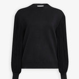 Tassel fringes crewneck knit