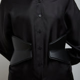 Flex black bustier belt