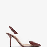Coeur 90 dark red patent slingbacks