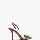 Coeur 90 dark red patent slingbacks