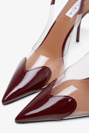 Coeur 90 dark red patent slingbacks