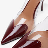 Coeur 90 dark red patent slingbacks