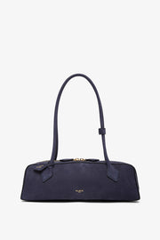 Le Teckel medium dark blue nubuck bag