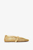 Gold mesh ballet flats